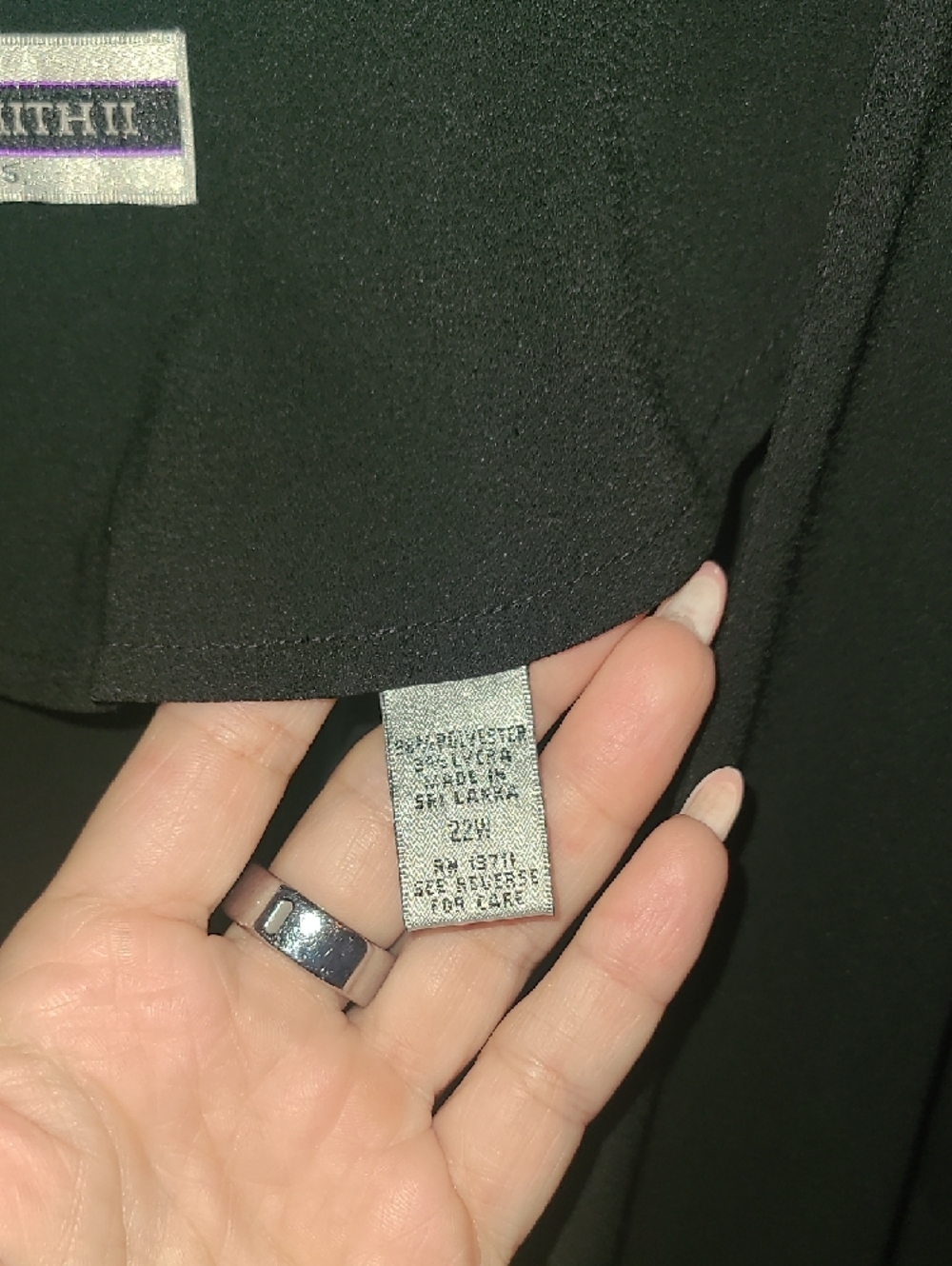 Amanda Smith Black 2 Piece Dress w/Long Sleeve Jacket with Rhinestone Neckline - Picture 6 of 7